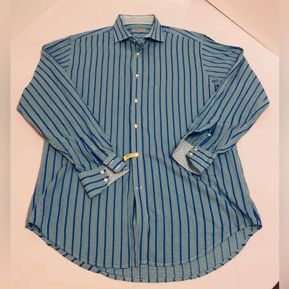 Thomas Dean Long Sleeve Plaid Shirt, Size L